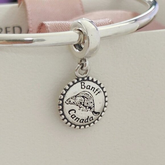 Pandora Canada Banff Exclusive Travel Dangle Charm S925 Silver with box - Picture 1 of 5